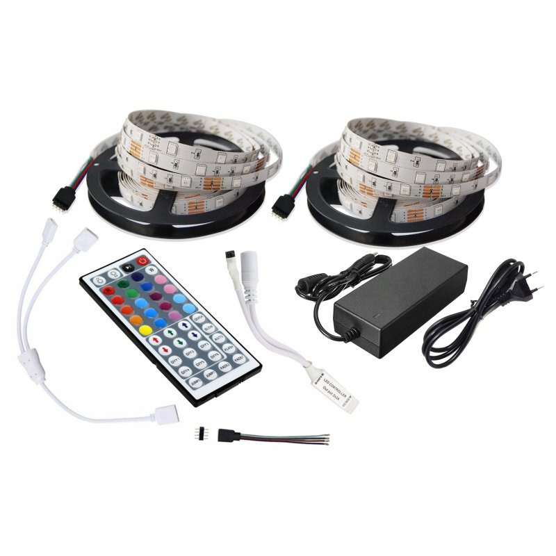 Taśma LED ZESTAW 150RGB 10m 5050 pilot 44 zasilacz