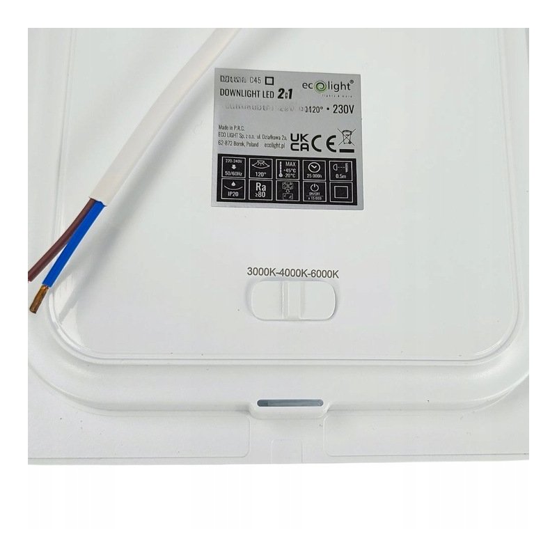 Panel LED 24W plafon 2w1 podtynk natynk barwa CCT ciepła neutralna zimna