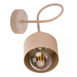 LAMPA sufitowa KINKIET ścienny stały na E27 metal KUBEK KASZMIR beż ecru