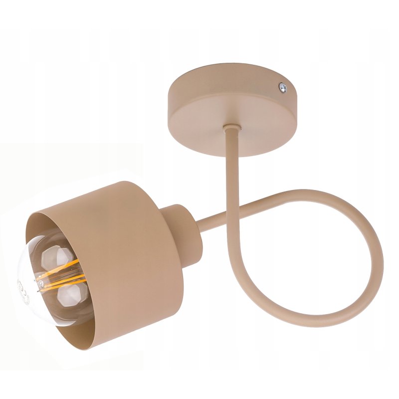 LAMPA sufitowa KINKIET ścienny stały na E27 metal KUBEK KASZMIR beż ecru