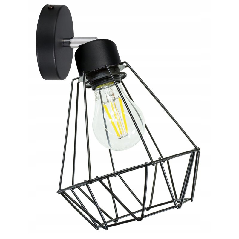 LAMPA KINKIET ŚCIENNY regulowany loft BRYLANT drut