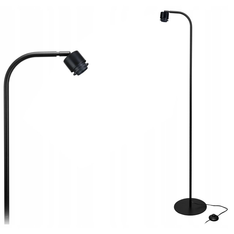 LAMPA STOJĄCA PODŁOGOWA LOFT na 1 LED E27 regulowana GIĘTA Z KLOSZEM DREWNO