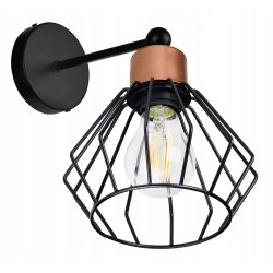LAMPA KINKIET E27 ścienny stały loft drut BRYLANT