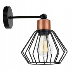 LAMPA KINKIET E27 ścienny stały loft drut BRYLANT