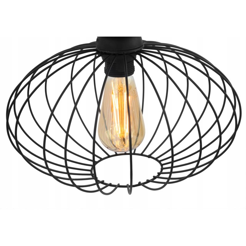 Lampa stojąca podłogowa loft na led E27 stała prosta z kloszem drut 100cm
