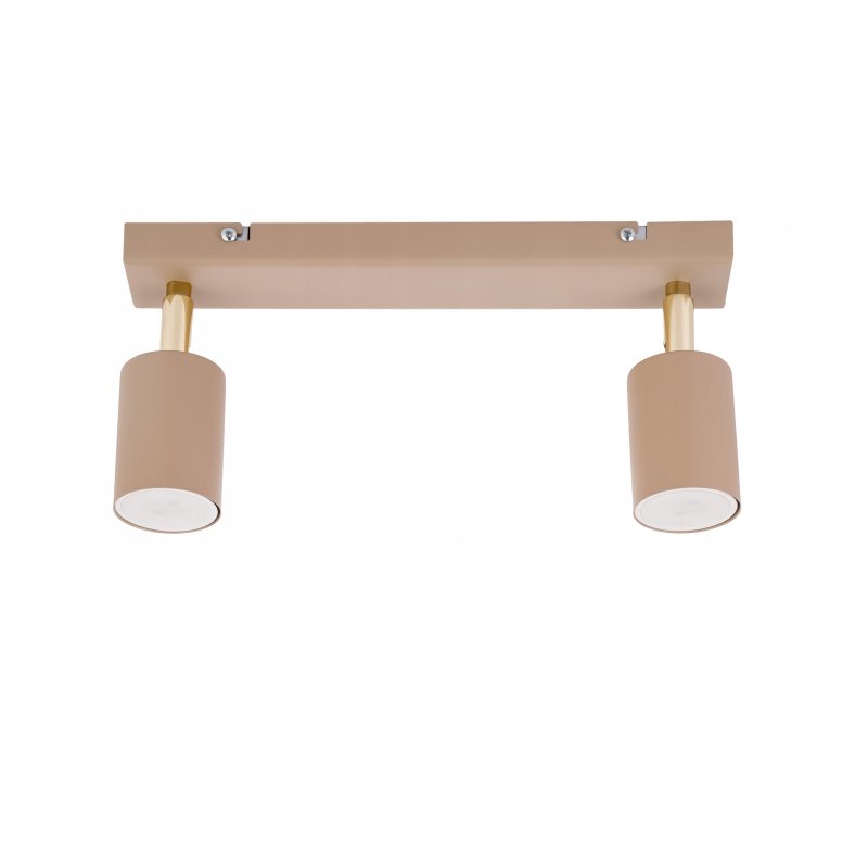 Lampa sufitowa KINKIET ścienny spot oprawa na 2 GU10 KASZMIR beż ecru beige