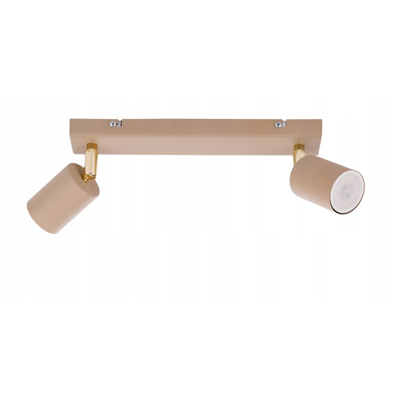 Lampa sufitowa KINKIET ścienny spot oprawa na 2 GU10 KASZMIR beż ecru beige
