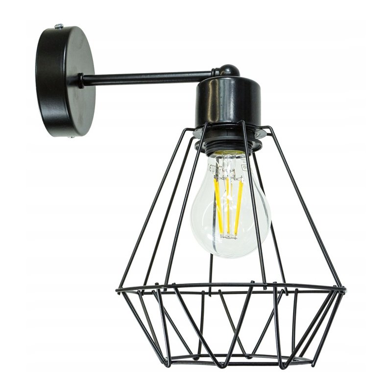 LAMPA KINKIET E27 ścienny stały loft drut BRYLANT