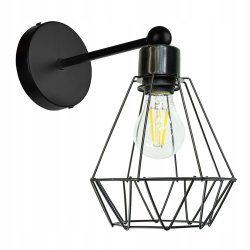 LAMPA KINKIET E27 ścienny stały loft drut BRYLANT