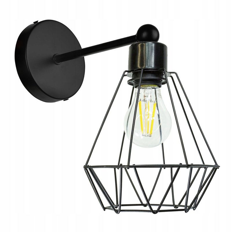 LAMPA KINKIET E27 ścienny stały loft drut BRYLANT