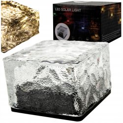Lampa Solarna Ogrodowe KOSTKA LODU 7cm Najazdowa Gruntowa Solar LED NW