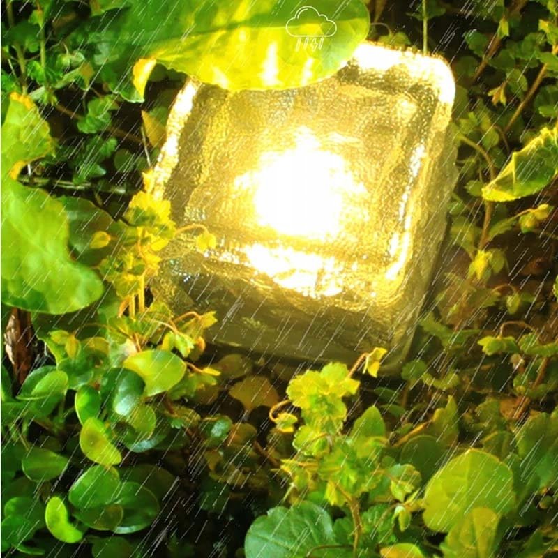Lampa Solarna Ogrodowe KOSTKA LODU 7cm Najazdowa Gruntowa Solar LED NW