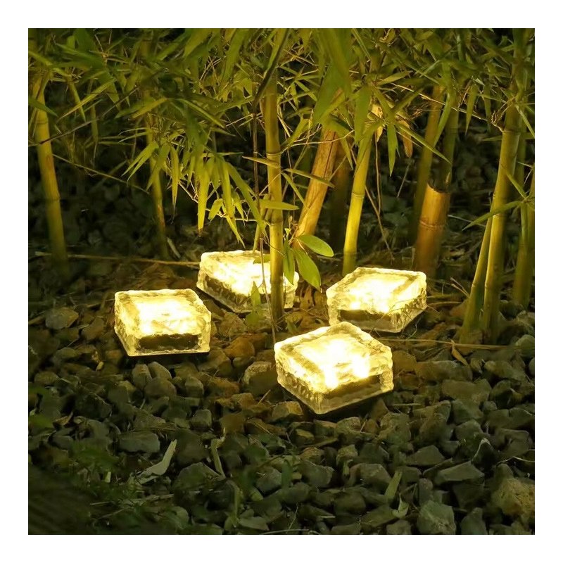 Lampa Solarna Ogrodowe KOSTKA LODU 7cm Najazdowa Gruntowa Solar LED NW