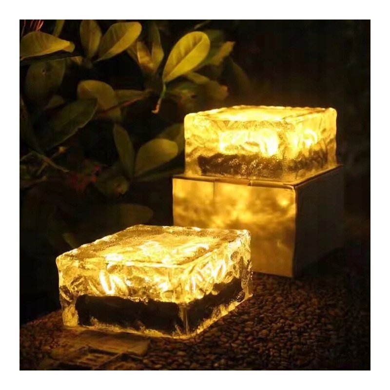 Lampa Solarna Ogrodowe KOSTKA LODU 7cm Najazdowa Gruntowa Solar LED NW