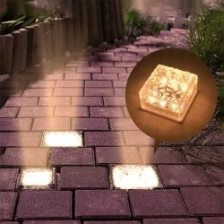 Lampa Solarna Ogrodowe KOSTKA LODU 7cm Najazdowa Gruntowa Solar LED NW