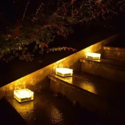 Lampa Solarna Ogrodowe KOSTKA LODU 7cm Najazdowa Gruntowa Solar LED NW