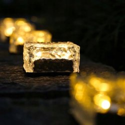 Lampa Solarna Ogrodowe KOSTKA LODU 7cm Najazdowa Gruntowa Solar LED NW