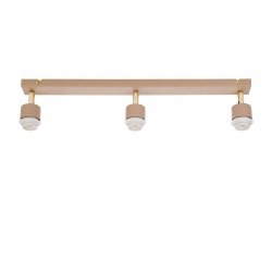 LAMPA WISZĄCA SUFITOWA PLAFON ŻYRANDOL RUCH 3x E27 KASZMIR beż klosz KULA