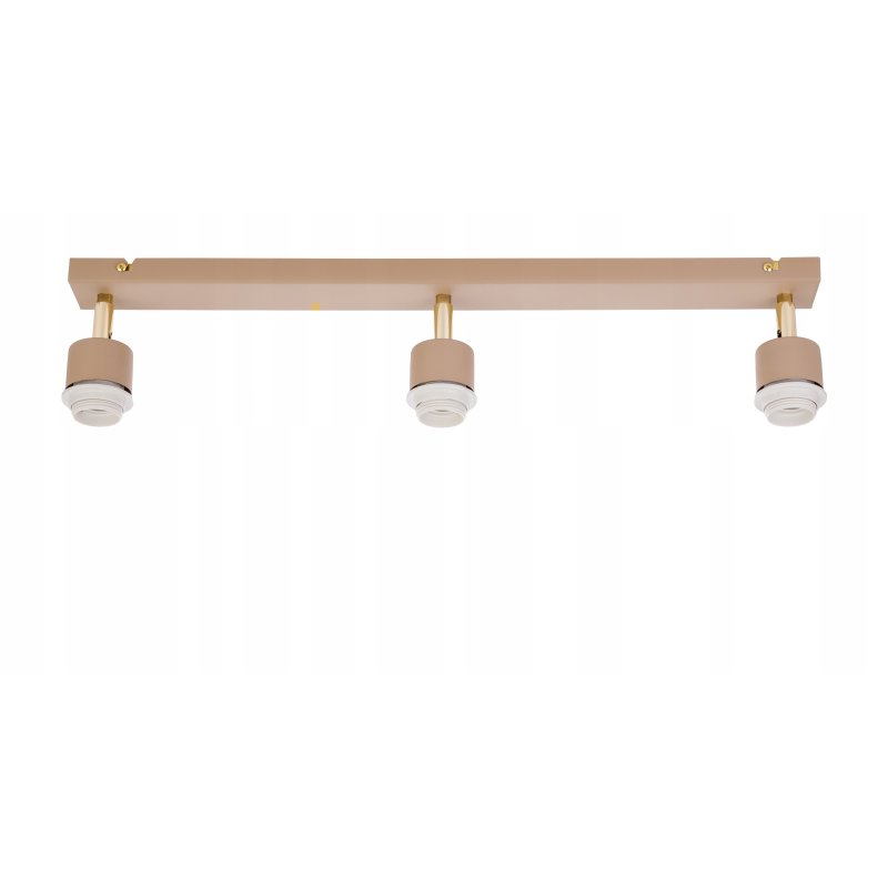 LAMPA WISZĄCA SUFITOWA PLAFON ŻYRANDOL RUCH 3x E27 KASZMIR beż klosz KULA