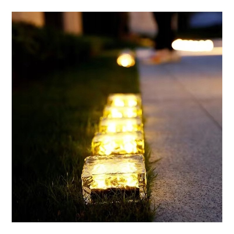 4x Lampa Solarna Ogrodowe KOSTKA LODU 7cm Najazdowa Gruntowa Solar LED NW