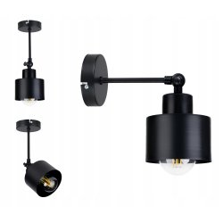 LAMPA sufit KINKIET ŚCIENNY regulowany loft KUBEK