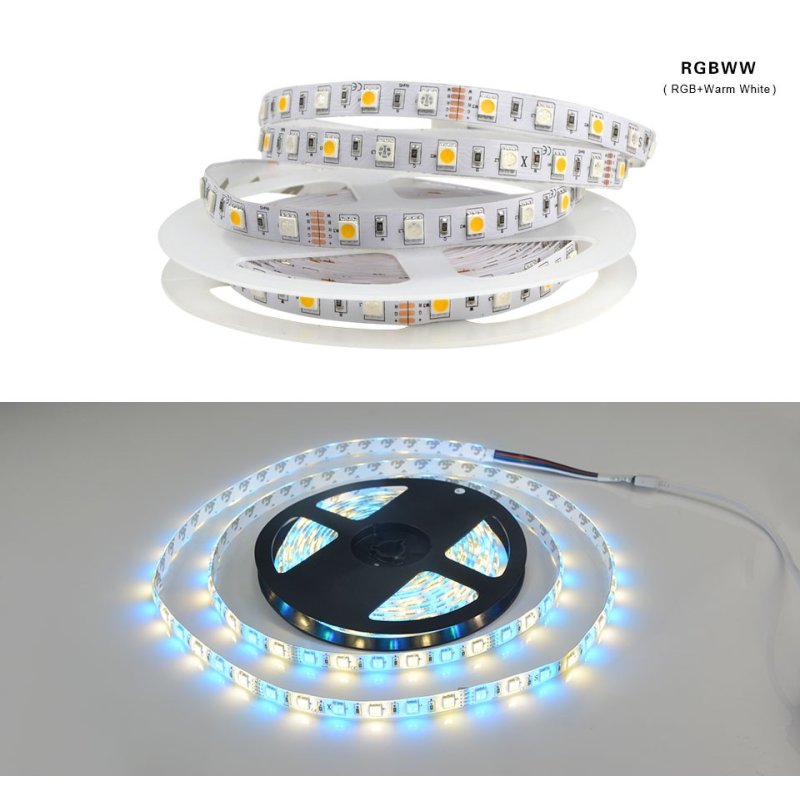 Taśma LED 5050 300d LED IP20 5m RGBW + CW Zimna