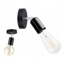 Lampa ścienna KINKIET ruchomy LOFT 1x E27 z włącznikiem on/off na kablu