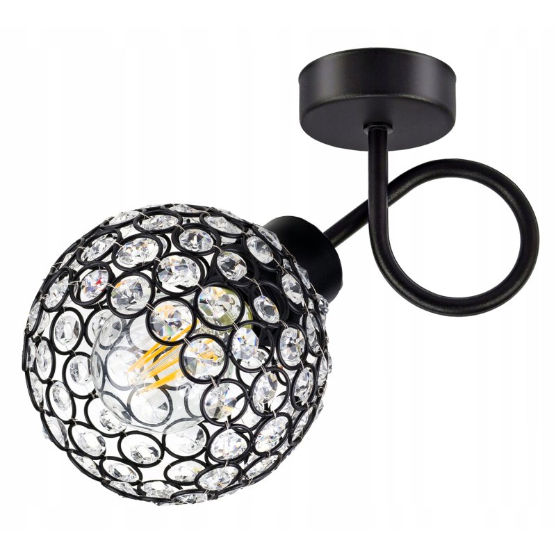 LAMPA KINKIET ścienny stały LOFT Klosz KRYSZTAŁ