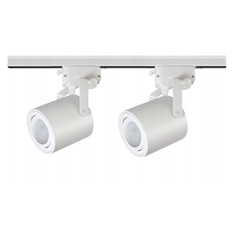 2x SPOT REFLEKTOR GU10 SZYNOPRZEWÓD 1m na szynę 1f