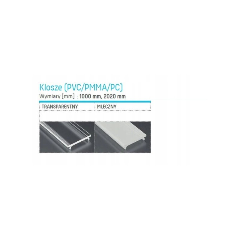 Profil LED typ-B aluminiowy WPUSZCZANY BIAŁY 2m