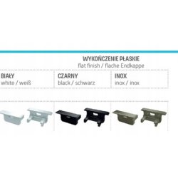 Profil LED typ-B aluminiowy WPUSZCZANY BIAŁY 2m