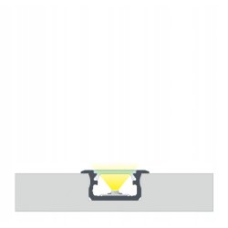Profil LED typ-B aluminiowy WPUSZCZANY BIAŁY 2m