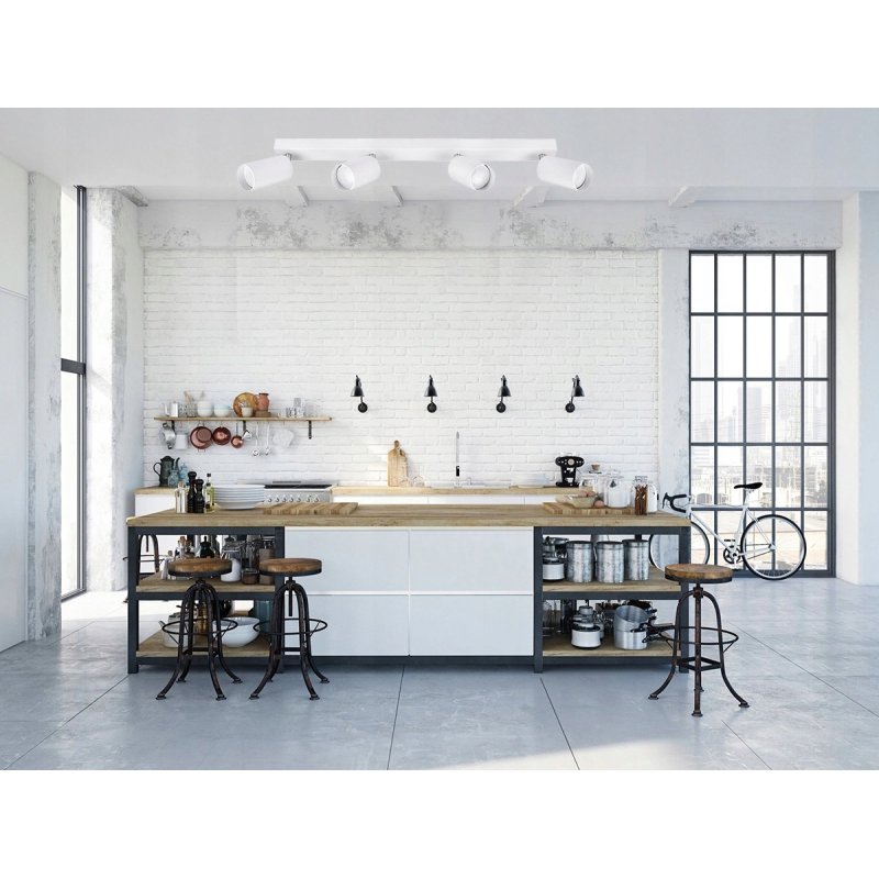 LAMPA sufit KINKIET ŚCIENNY regulowany SPOT 4 GU10