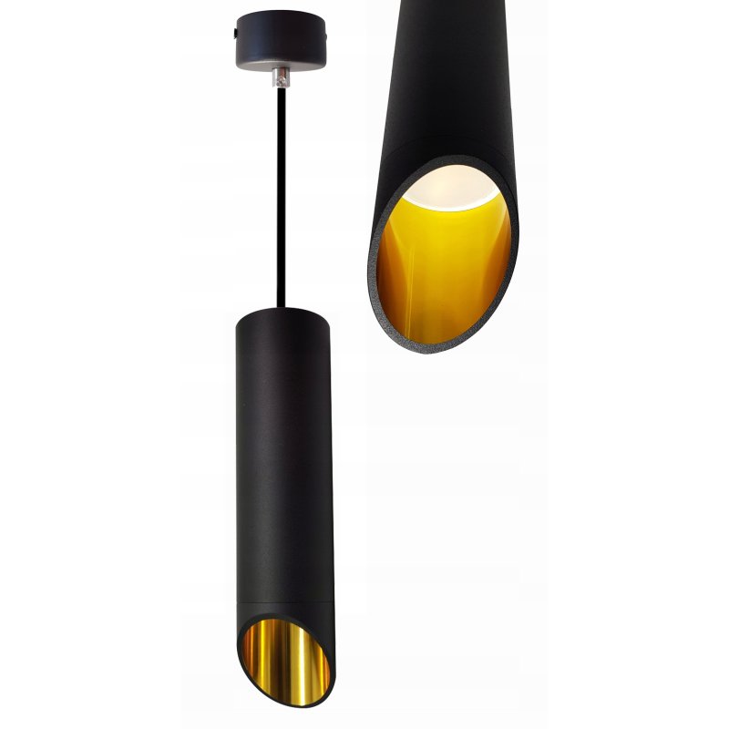 LAMPA WISZĄCA ZWIS sufiowa TUBA skośna 20cm GU10