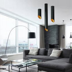 LAMPA WISZĄCA ZWIS sufiowa TUBA skośna 20cm GU10