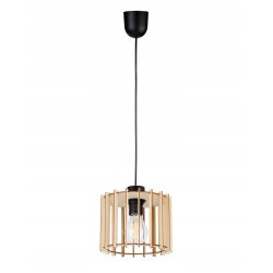 LAMPA WISZĄCA zwis żyrandol sufitowa LOFT Drewno 1