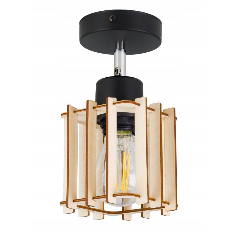 LAMPA KINKIET ścienny ruchomy loft KOSTKA Drewno
