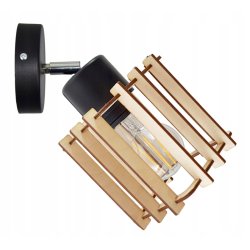 LAMPA KINKIET ścienny ruchomy loft KOSTKA Drewno
