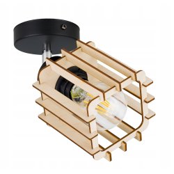 LAMPA KINKIET ścienny ruchomy loft KOSTKA Drewno
