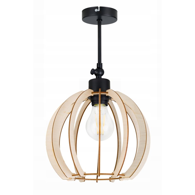 LAMPA KINKIET ścienny regulowany loft KULA drewno