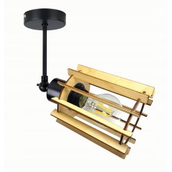 LAMPA KINKIET ścienny ruchomy loft WALEC Drewno
