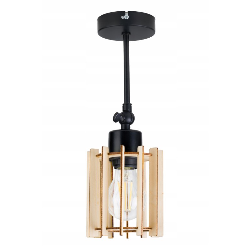 LAMPA KINKIET ścienny ruchomy loft WALEC Drewno