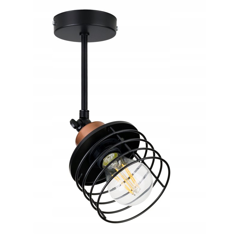 LAMPA KINKIET ŚCIENNY ruchomy loft drut SPRĘŻYNA 1