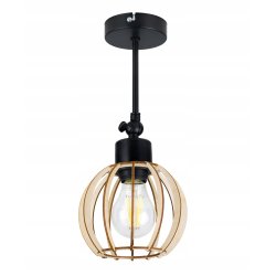 LAMPA KINKIET E27 ścienny ruchomy loft KULA Drewno