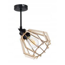 KINKIET ścienny LAMPA ruchomy loft BRYLANT Drewno