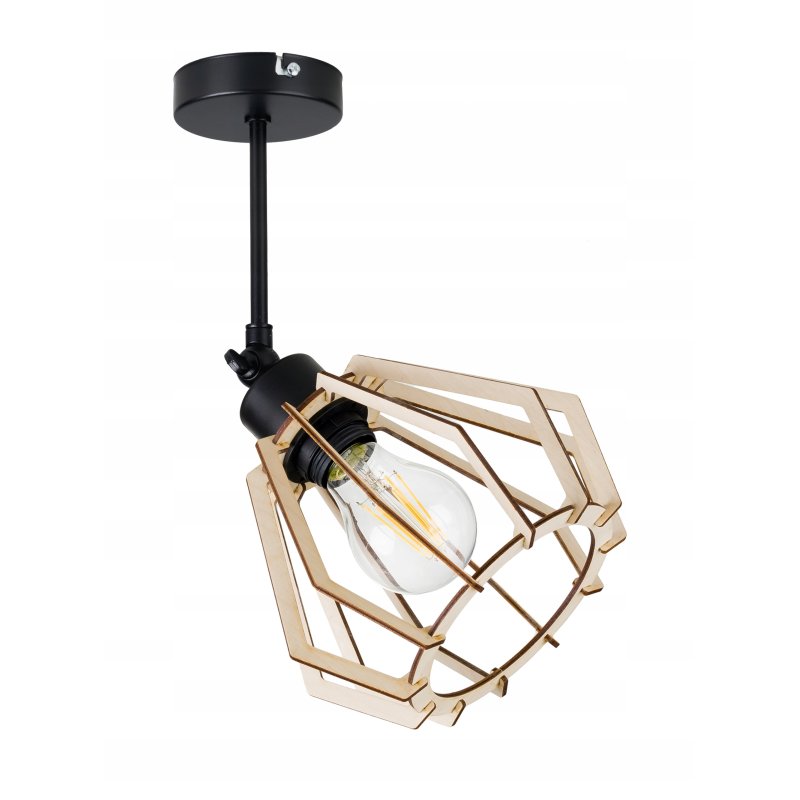 KINKIET ścienny LAMPA ruchomy loft BRYLANT Drewno