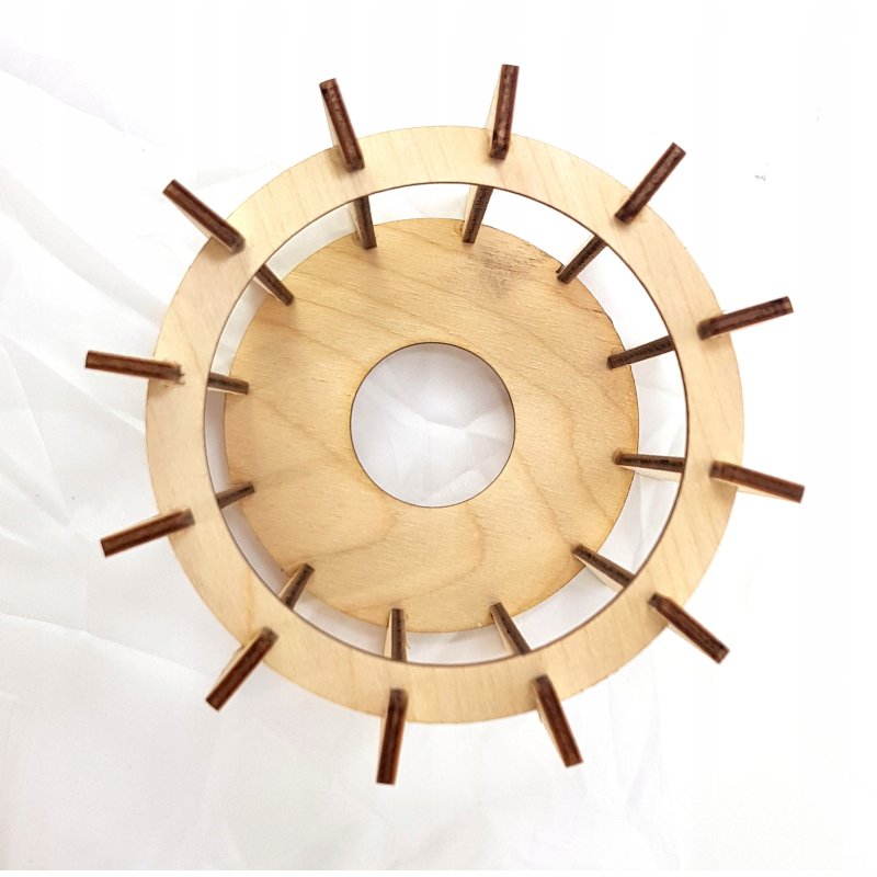 LAMPA KINKIET E27 ścienny stały loft WALEC Drewno