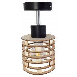 LAMPA KINKIET ścienny ruchomy loft SPRĘŻYNA Drewno