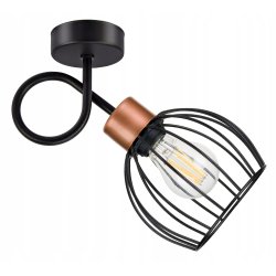 LAMPA KINKIET E27 ścienny stały loft drut KULA