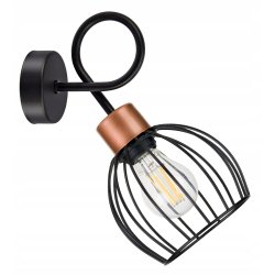 LAMPA KINKIET E27 ścienny stały loft drut KULA